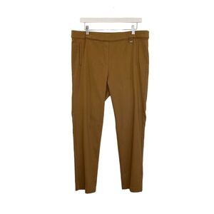 Rafaella Comfort Pants Womens 16 Brown Stretch Career Tapered Leg 27.5" Inseam